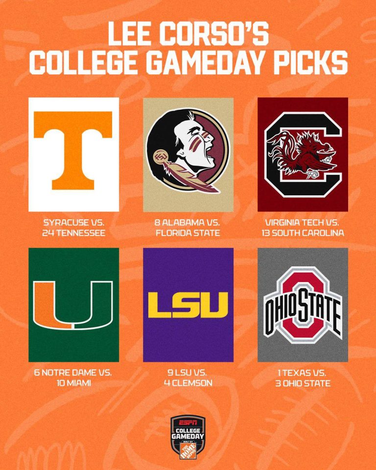 Corso gameday picks