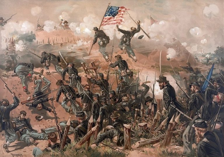 Siege of Vicksburg - Assault on Fort Hill - Thure de Thulstrup 1888