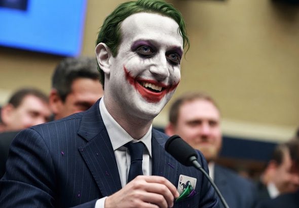Mark Zuckerberg as joker