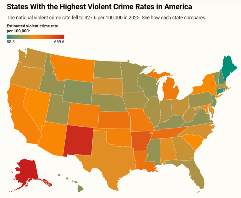 US Crime Rate Map