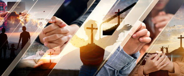 Christian Religion concept background. card design template.