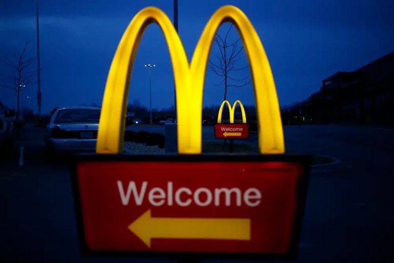 mcdonalds drive thru sign